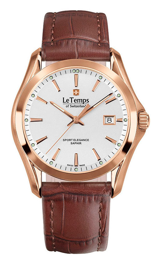 LeTemps SPORT ELEGANCE GENT SAPHIR QUARZ WATCH 100M