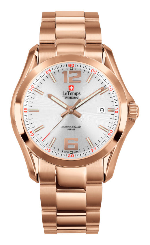 LeTemps SPORT ELEGANCE GENT SAPHIR QUARZ WATCH 100M