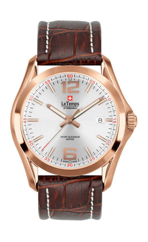 LeTemps SPORT ELEGANCE GENT SAPHIR QUARZ WATCH 100M