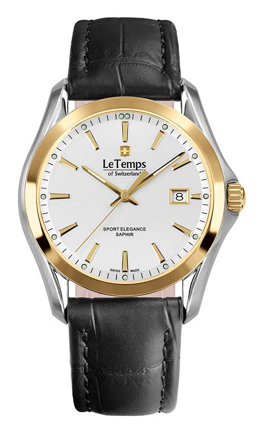 LeTemps SPORT ELEGANCE GENT SAPHIR QUARZ WATCH 100M