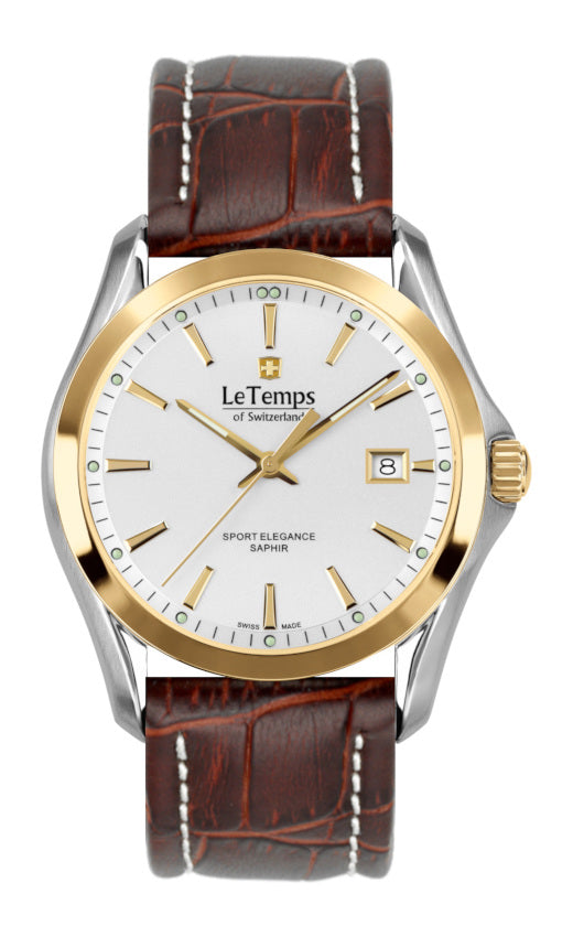 LeTemps SPORT ELEGANCE GENT SAPHIR QUARZ WATCH 100M