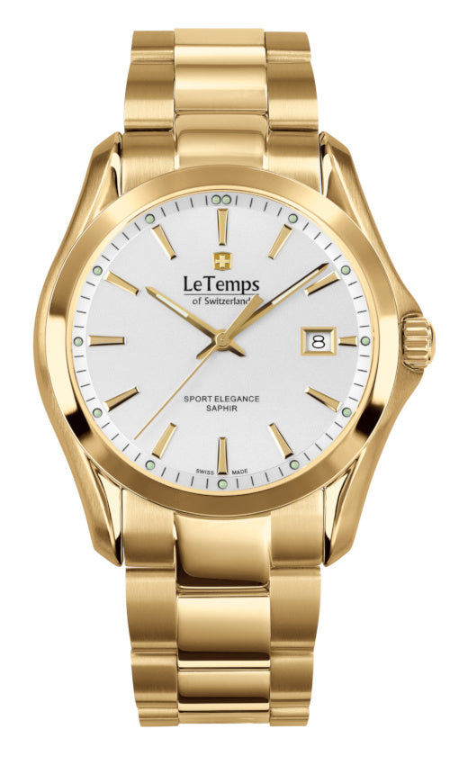 LeTemps SPORT ELEGANCE GENT SAPHIR QUARZ WATCH 100M