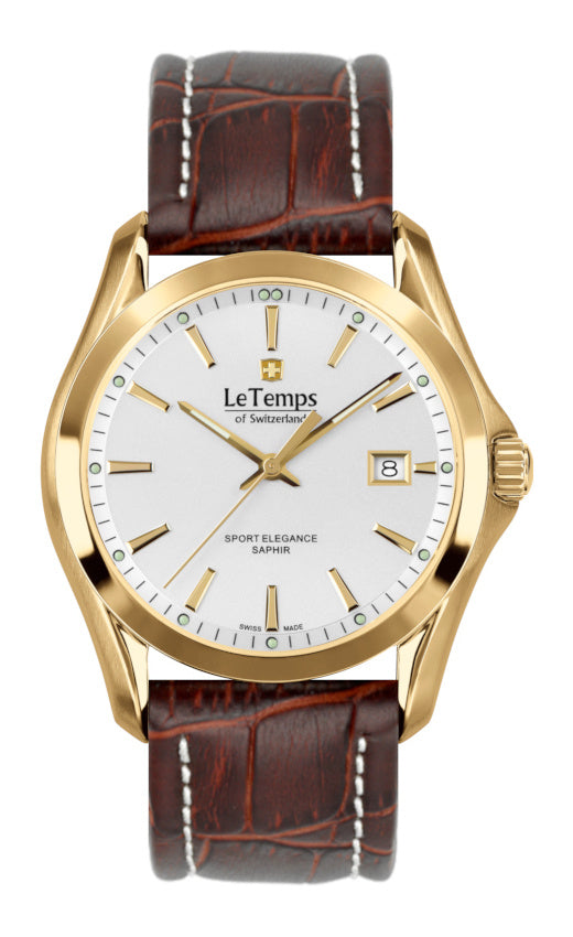 LeTemps SPORT ELEGANCE GENT SAPHIR QUARZ WATCH 100M