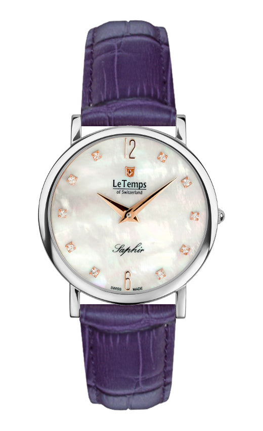 LeTemps ZAFIRA SLIM SAPHIR QUARZ WATCH 30M