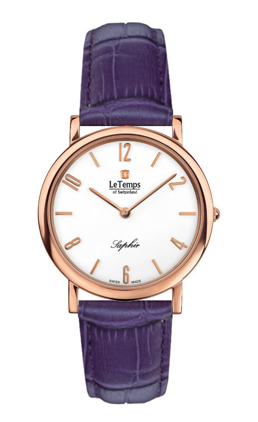 LeTemps ZAFIRA SLIM SAPHIR QUARZ WATCH 30M