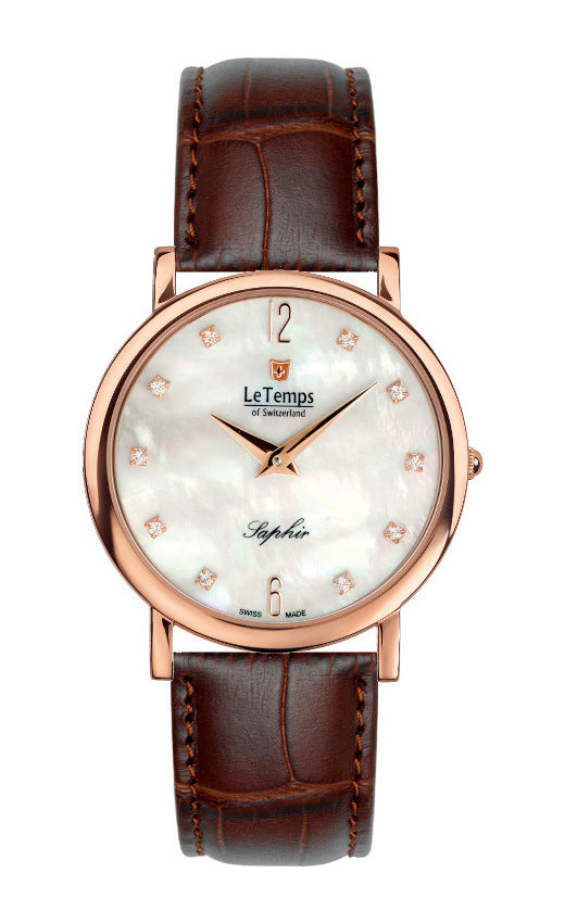 LeTemps ZAFIRA SLIM SAPHIR QUARZ WATCH 30M