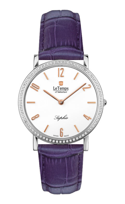 LeTemps ZAFIRA SLIM SWAROVSKI SAPHIR QUARZ WATCH 30M