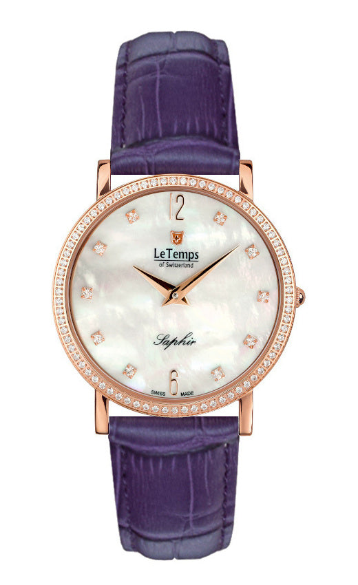 LeTemps ZAFIRA SLIM SWAROVSKI SAPHIR QUARZ WATCH 30M