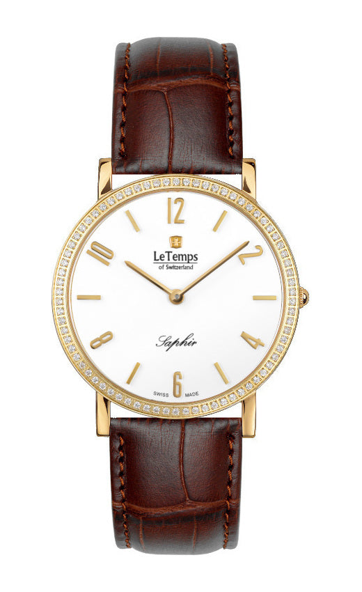 LeTemps ZAFIRA SLIM SWAROVSKI SAPHIR QUARZ WATCH 30M