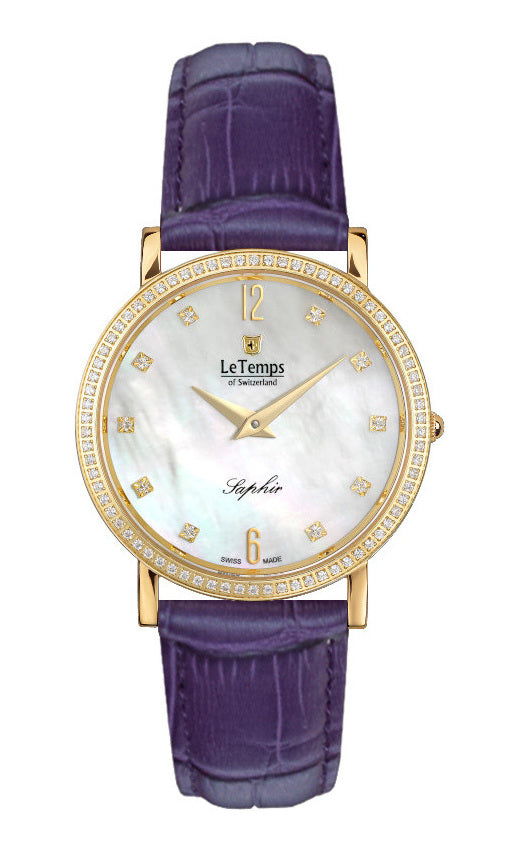LeTemps ZAFIRA SLIM SWAROVSKI SAPHIR QUARZ WATCH 30M