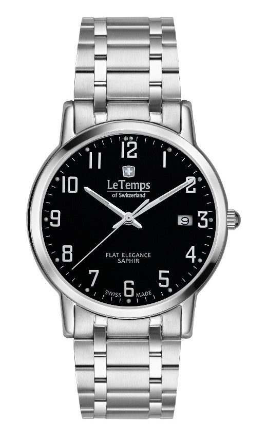 LeTemps FLAT ELEGANCE GENT SAPHIR QUARZ WATCH 30M