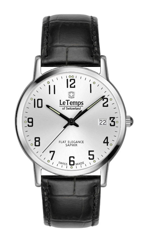 LeTemps FLAT ELEGANCE GENT SAPHIR QUARZ WATCH 30M