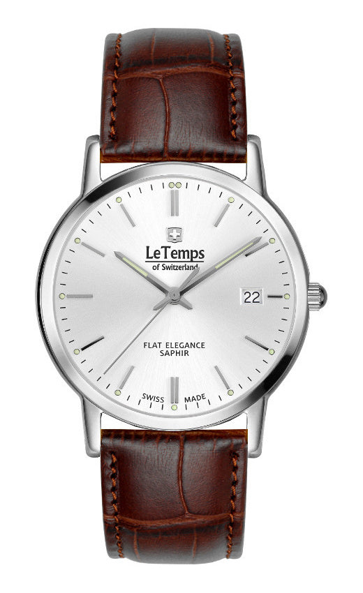 LeTemps FLAT ELEGANCE GENT SAPHIR QUARZ WATCH 30M