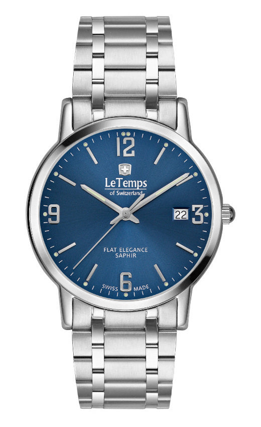 LeTemps FLAT ELEGANCE GENT SAPHIR QUARZ WATCH 30M