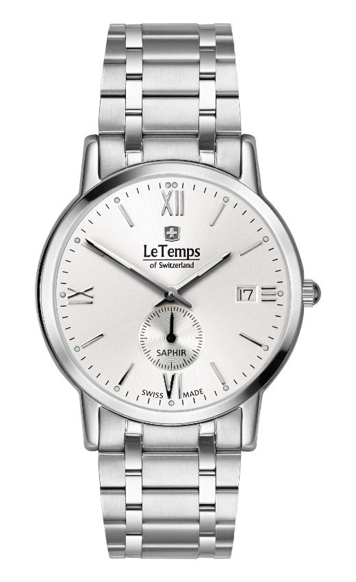 LeTemps FLAT ELEGANCE GENT SAPHIR QUARZ WATCH 30M