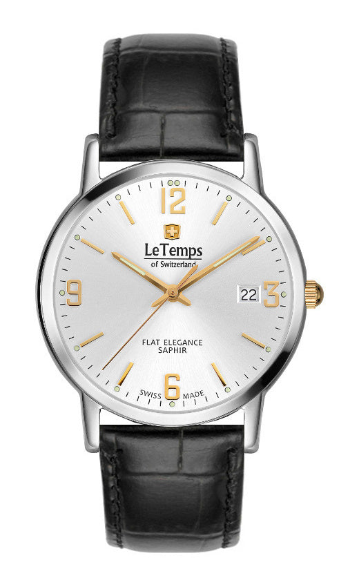 LeTemps FLAT ELEGANCE GENT SAPHIR QUARZ WATCH 30M