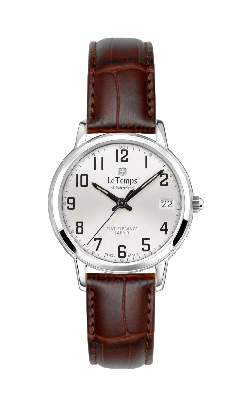 LeTemps FLAT ELEGANCE LADY SAPHIR QUARZ WATCH 30M