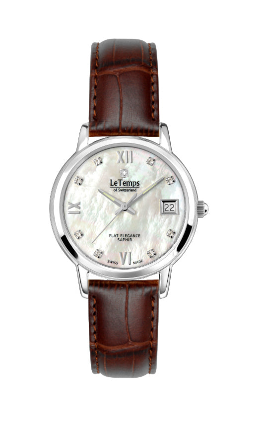 LeTemps FLAT ELEGANCE LADY SAPHIR QUARZ WATCH 30M