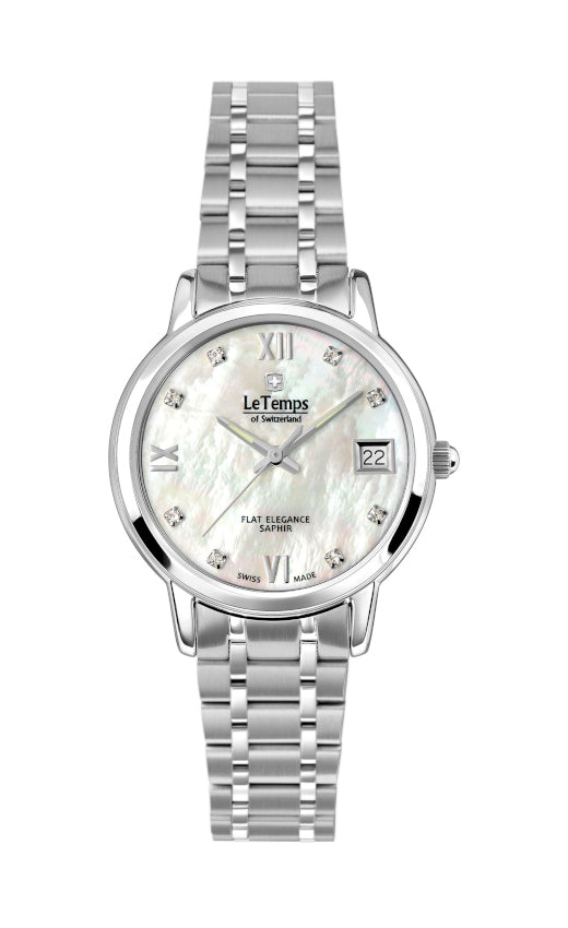 LeTemps FLAT ELEGANCE LADY SAPHIR QUARZ WATCH 30M