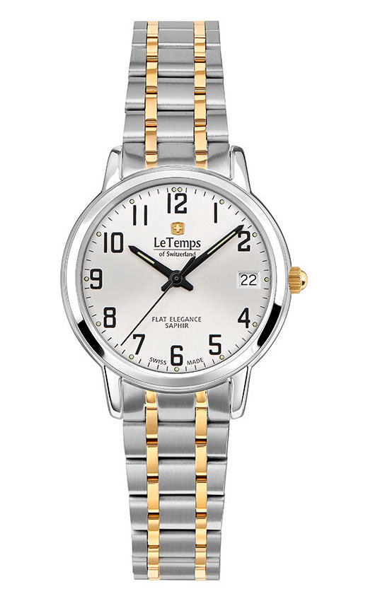 LeTemps FLAT ELEGANCE LADY SAPHIR QUARZ WATCH 30M