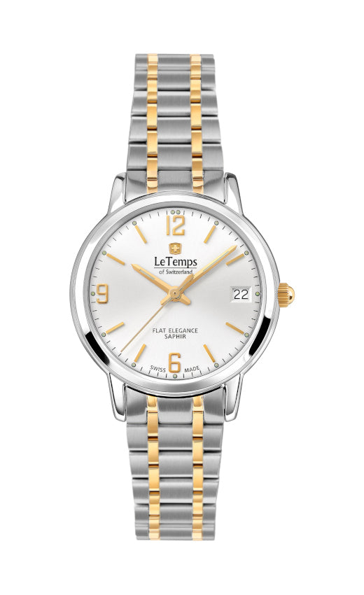 LeTemps FLAT ELEGANCE LADY SAPHIR QUARZ WATCH 30M