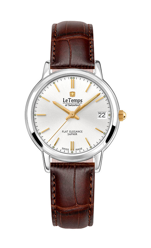 LeTemps FLAT ELEGANCE LADY SAPHIR QUARZ WATCH 30M