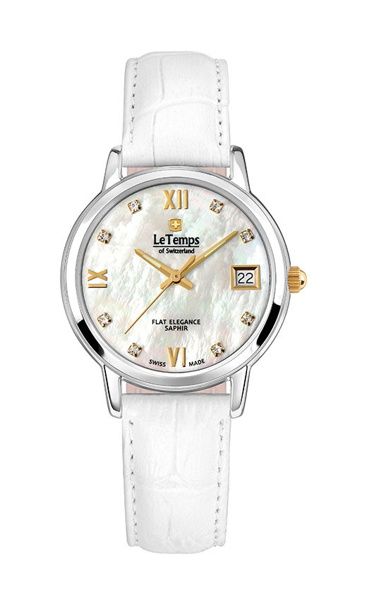 LeTemps FLAT ELEGANCE LADY SAPHIR QUARZ WATCH 30M