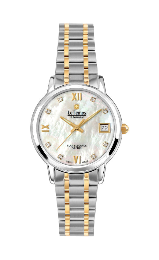 LeTemps FLAT ELEGANCE LADY SAPHIR QUARZ WATCH 30M