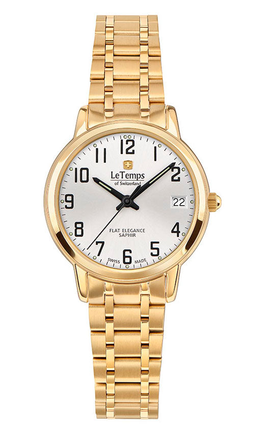 LeTemps FLAT ELEGANCE LADY SAPHIR QUARZ WATCH 30M