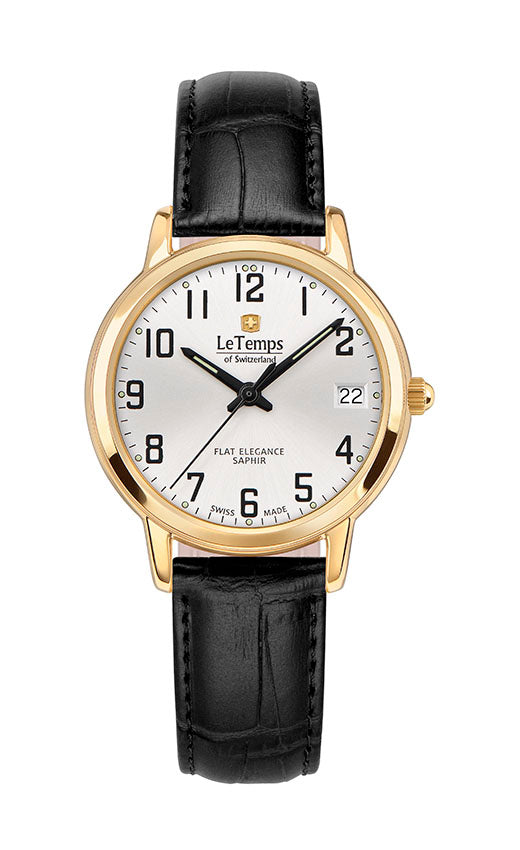 LeTemps FLAT ELEGANCE LADY SAPHIR QUARZ WATCH 30M