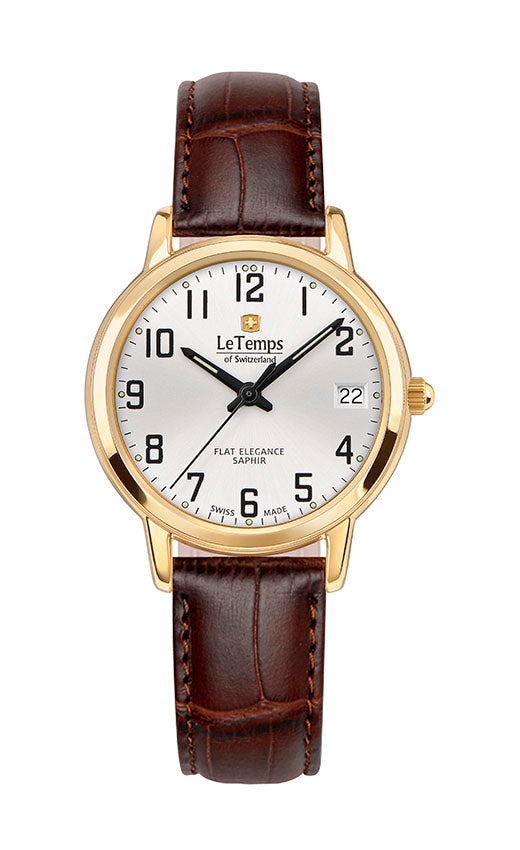 LeTemps FLAT ELEGANCE LADY SAPHIR QUARZ WATCH 30M