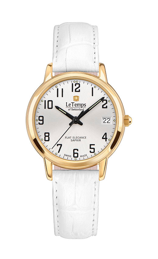 LeTemps FLAT ELEGANCE LADY SAPHIR QUARZ WATCH 30M