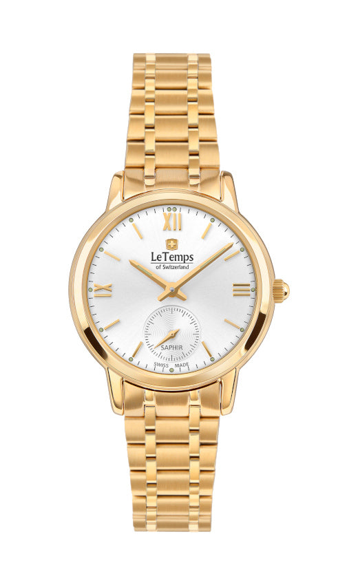 LeTemps FLAT ELEGANCE LADY SAPHIR QUARZ WATCH 30M