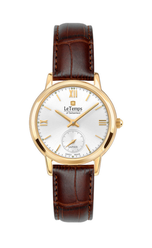 LeTemps FLAT ELEGANCE LADY SAPHIR QUARZ WATCH 30M