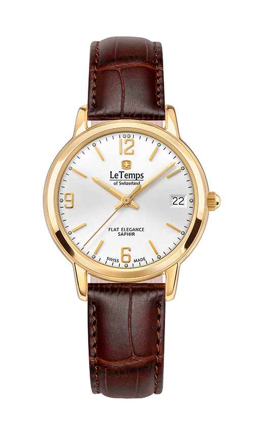 LeTemps FLAT ELEGANCE LADY SAPHIR QUARZ WATCH 30M