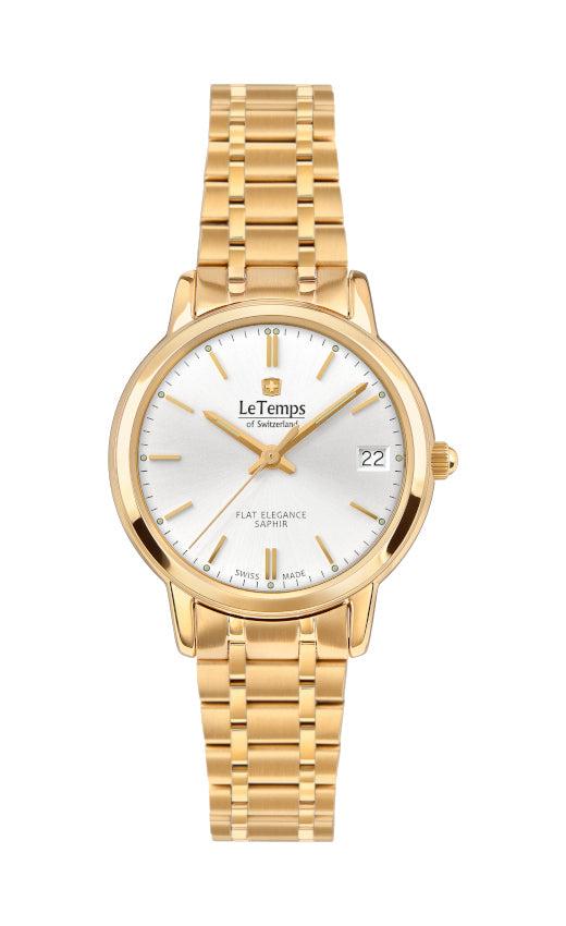 LeTemps FLAT ELEGANCE LADY SAPHIR QUARZ WATCH 30M
