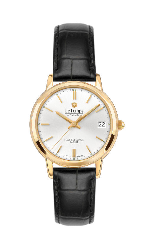 LeTemps FLAT ELEGANCE LADY SAPHIR QUARZ WATCH 30M