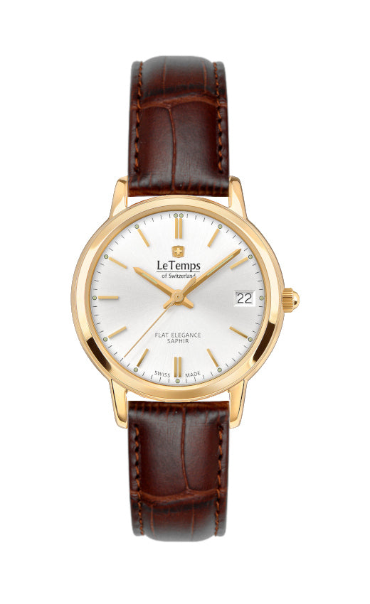 LeTemps FLAT ELEGANCE LADY SAPHIR QUARZ WATCH 30M