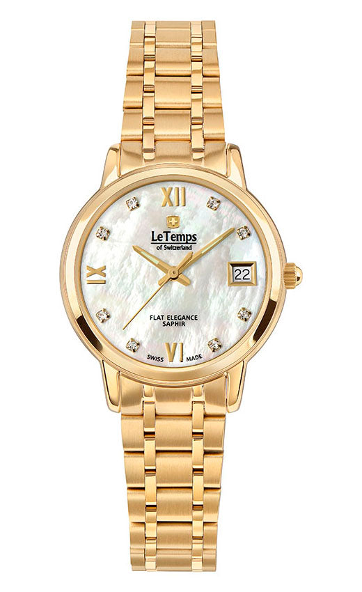 LeTemps FLAT ELEGANCE LADY SAPHIR QUARZ WATCH 30M