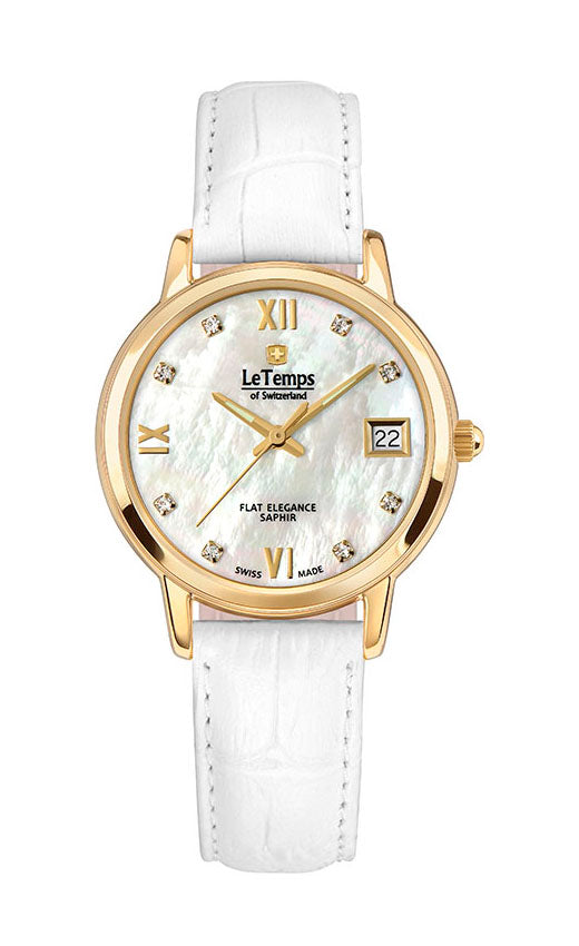LeTemps FLAT ELEGANCE LADY SAPHIR QUARZ WATCH 30M