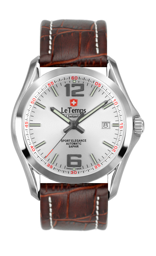 LeTemps SPORT ELEGANCE GENT AUTOMATIC SAPHIR WATCH 100M