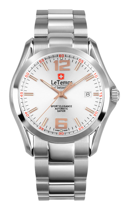 LeTemps SPORT ELEGANCE GENT AUTOMATIC SAPHIR WATCH 100M