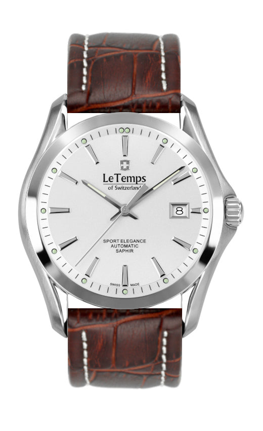 LeTemps SPORT ELEGANCE GENT AUTOMATIC SAPHIR WATCH 100M
