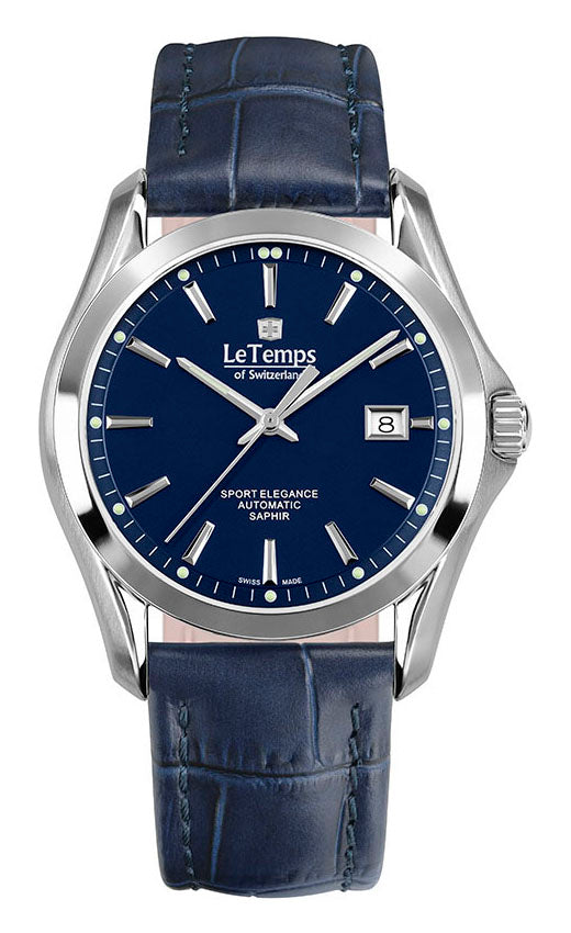 LeTemps SPORT ELEGANCE GENT AUTOMATIC SAPHIR WATCH 100M