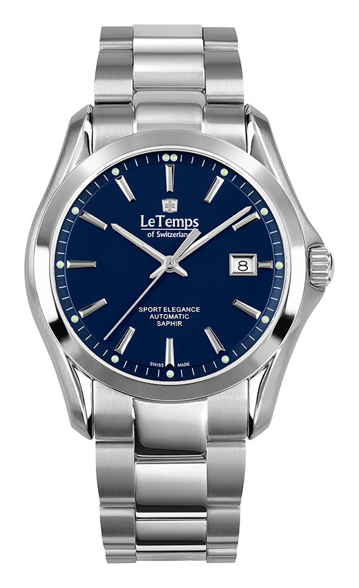LeTemps SPORT ELEGANCE GENT AUTOMATIC SAPHIR WATCH 100M