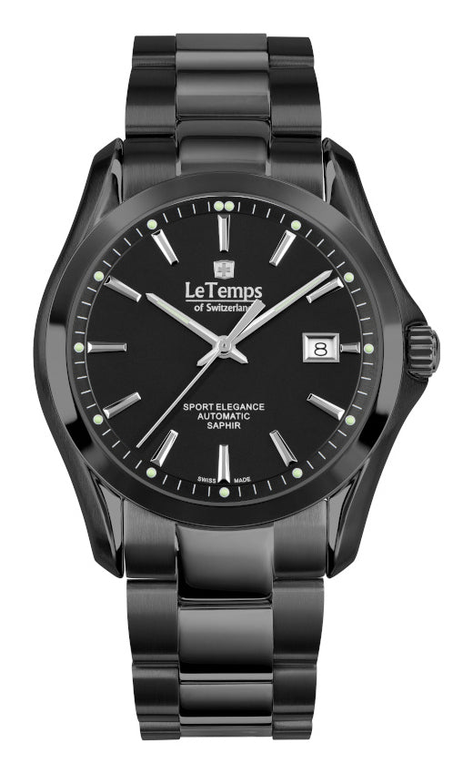 LeTemps SPORT ELEGANCE GENT AUTOMATIC SAPHIR WATCH 100M