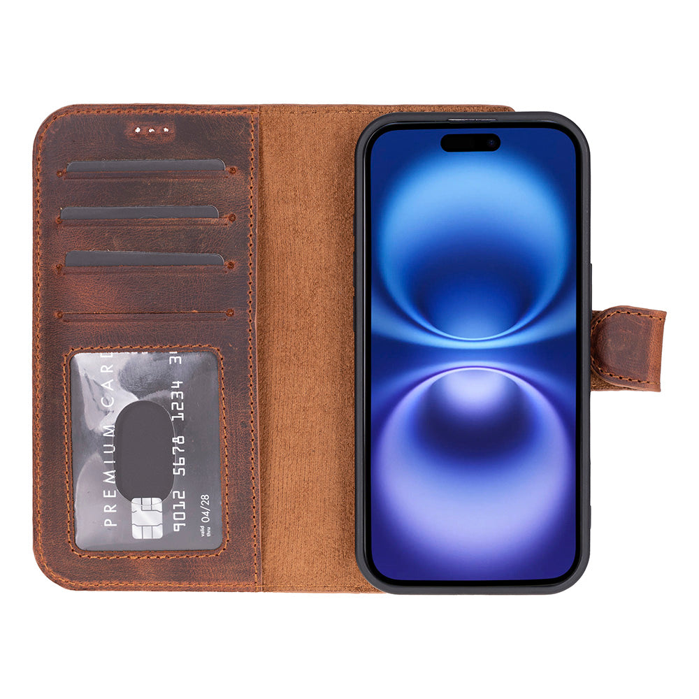 iPhone 17  Magicportemonnaie Echtleder Geldbörsenhülle
