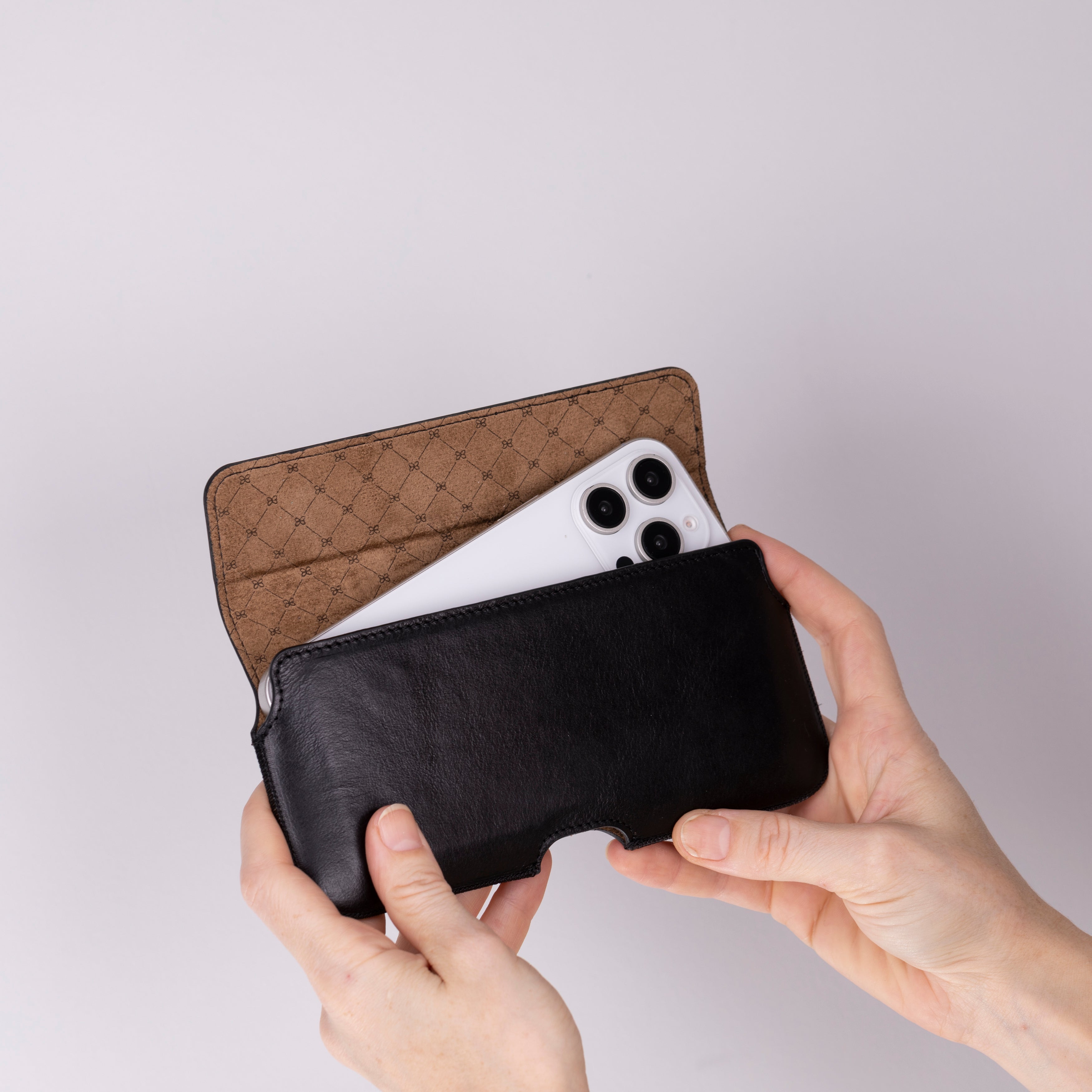 Aslant Belt iPhone 16 Pro Max Leather Case - Phonebazaar