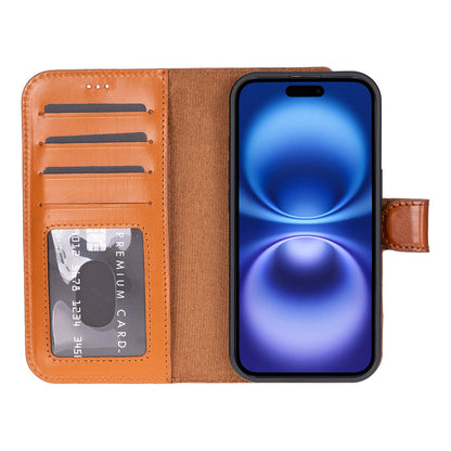 iPhone 17  Magicportemonnaie Echtleder Geldbörsenhülle