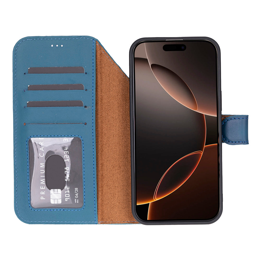 iPhone 17 Pro Max (6.9") Magicportemonnaie Echtleder Geldbörsenhülle